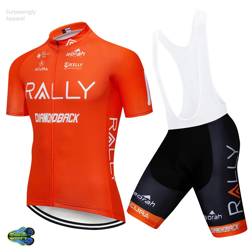 

2019 Team Orange Cycling Clothing Bike Jersey Set Ropa Quick Dry Mens MTB Bicycle Summer Pro Cycling Jersey Sets Short Sleeve