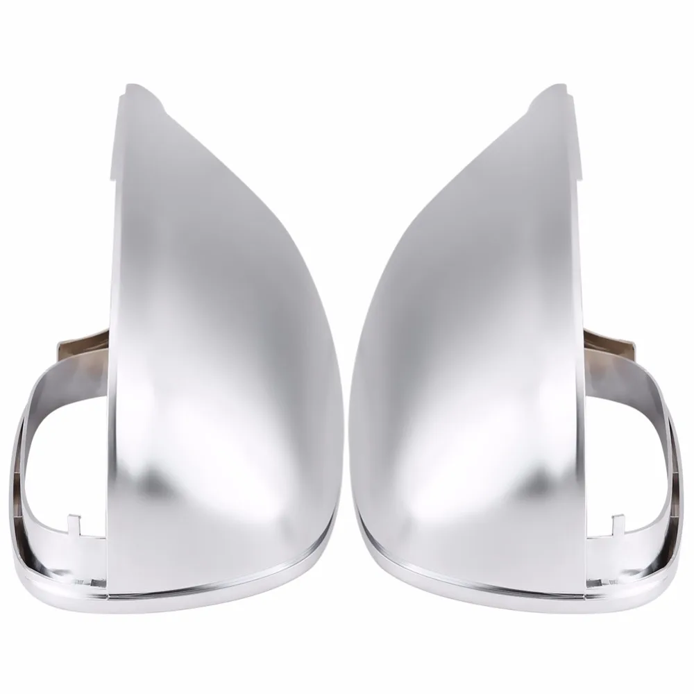 

1 Pair Rearview Mirror Shell Cover Side View Protection Cap Wing Mirror Cover For Audi Q5 Q7 2009 2010-2015 Matte Chrome ABS