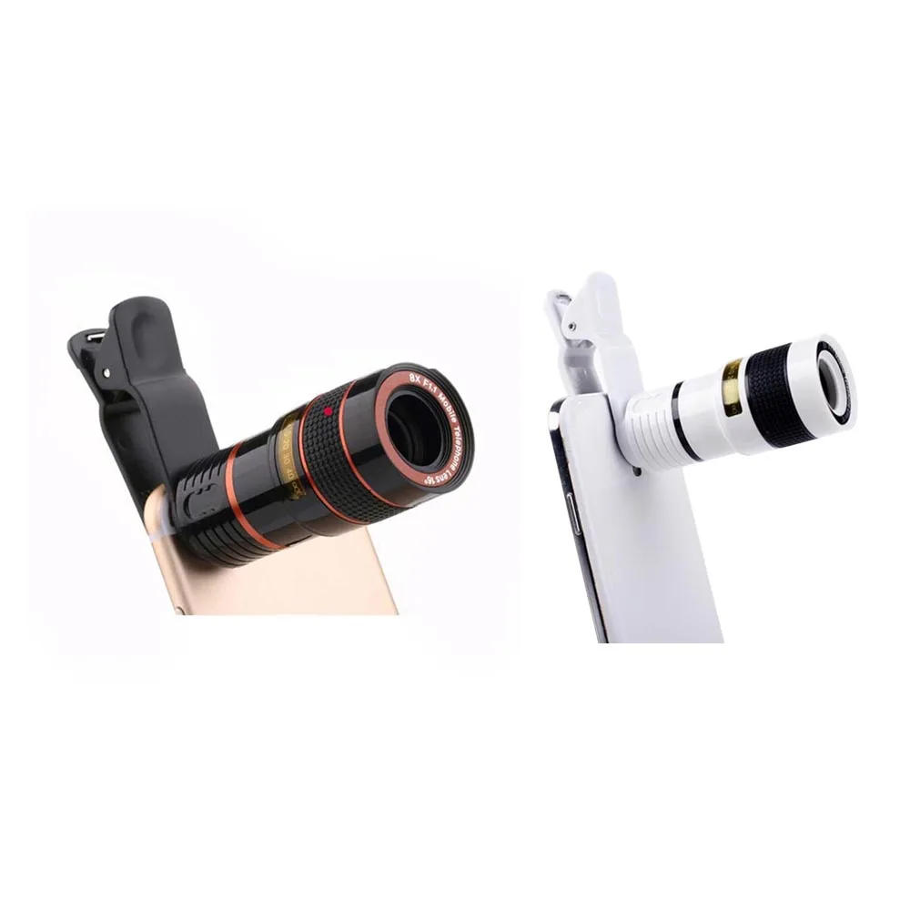8X телескоп зум объектив мобильного телефона для iPhone samsung смартфонов Универсальный зажим телефон объектив камеры