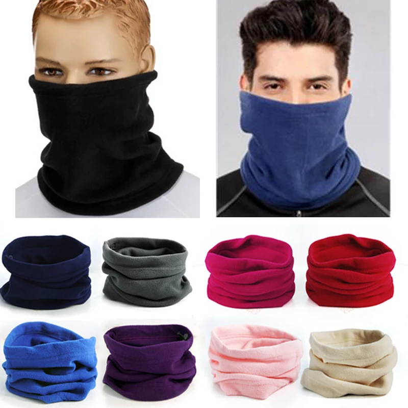 

2018New 3 in 1 Men Women Unisex Scarf Polar Fleece Snood Hat Neck Warmer Face Mask Cap Winter bonnet Scarf Beanie Balaclava