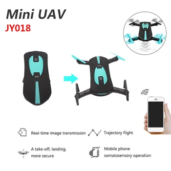 

2018 Hot Sale Portable JY018 Foldable Mini Selfie Drone 720P Camera HD RC Quadcopter WiFi FPV Headless Mode 360 Degree Rolling