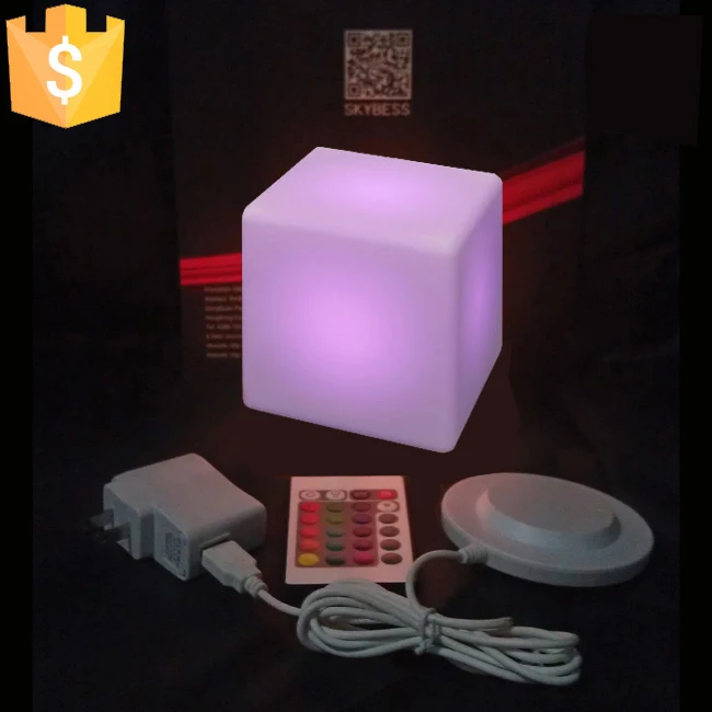 LED Colorful Changing Mood Cubes Night Glow Lamp Light  Home Decor Romantic Lighting 13x13x13cm 16 Colors Changing Cubes 50pcs