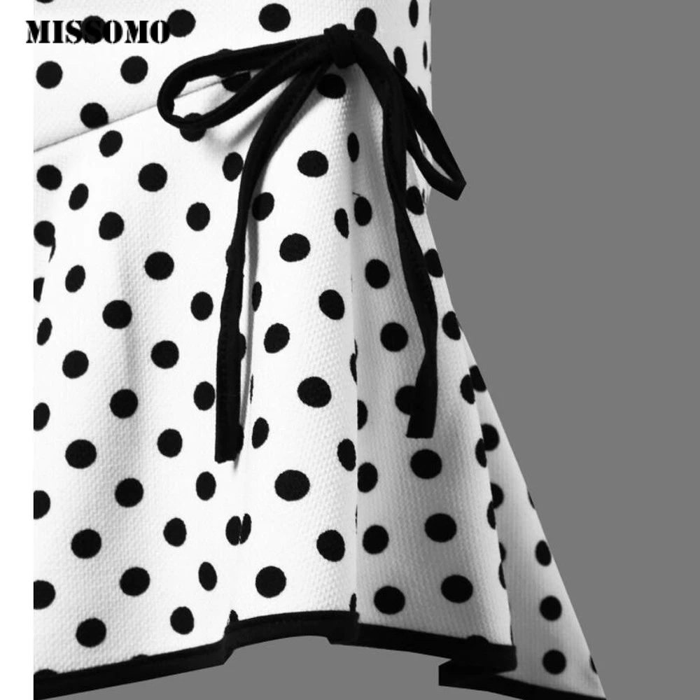 MISSOMO Юбки Женская юбка с высокой талией облегающая в горошек Лоскутная Повседневная Джокер летняя белая юбка для клубной вечеринки тонкая оболочка