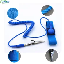 Регулируемый Антистатический браслет электростатического ОУР ПУ Токосъемник многоразовая манжета Для мужчин Для женщин ремешок с провод заземления