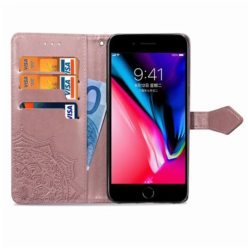 Кожаный чехол с объемным цветком для LG X power 2 II 3 X Charge style K220DS screen View K500DS CAM K580DS Mach Fast Wallet Phone Cover