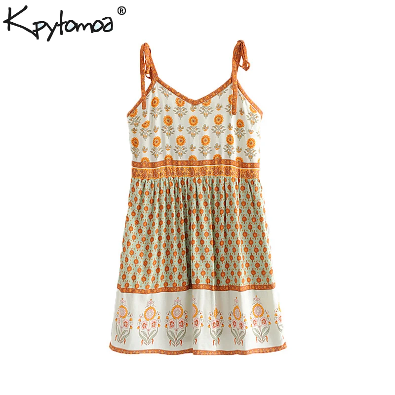 

Boho Chic Summer Vintage Floral Print Patchwork Mini Strap Dress Women 2019 Fashion Sleeveless Beach Dresses Vestidos Mujer