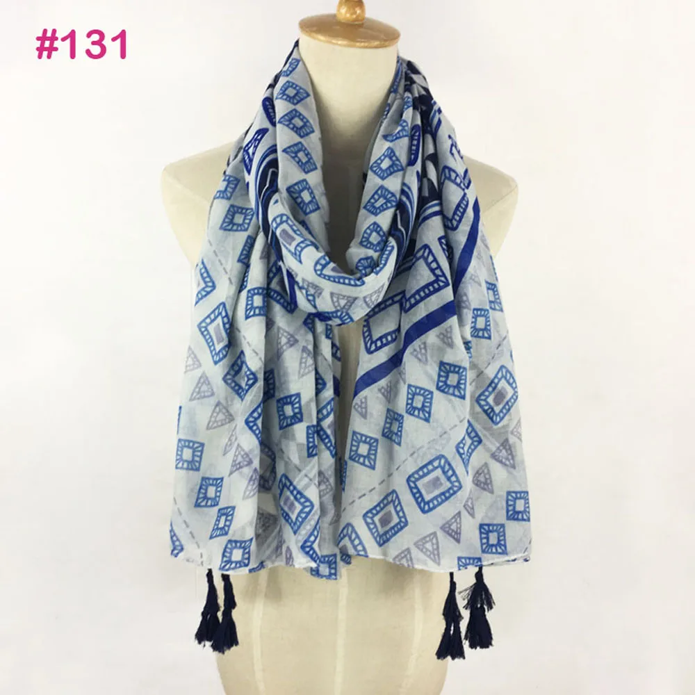 Новейший дизайн моды оптом дамы кисточкой шаль шарф бахрома хлопок вуаль - Цвет: as photo
