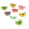 50PCs Mixed Wooden Buttons Cute Bird Pattern Decorati 2 Holes Round Wooden Buttons For Sewing, DIY, Clothing Accessories  7NK213 2