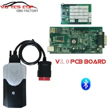 10 шт. DHL двойной зеленый pcb V3.0 nec Реле Vci VD TCS CDP Pro диагностический инструмент OBD 2 сканер Bluetooth