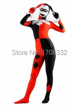 

Harley Quinn Spandex Costume tight one piece zentai suit for halloween