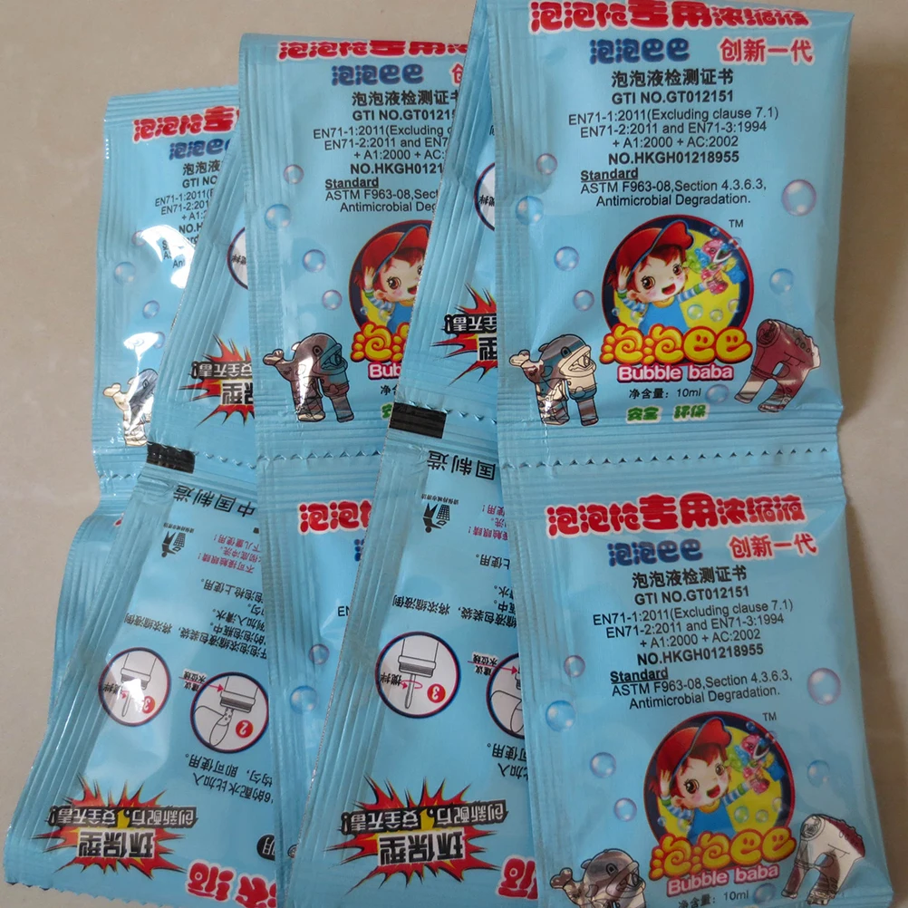

5 bags 10ml 1:7 Soap Bubble Outdoor Funny Toys Concentrate toy bubbles liquid Children Gazillion soap bubbles water for kids