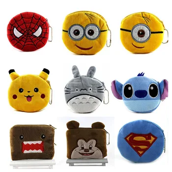 

24Styles Hot On Sale Kawaii Cartoon Animals/Unicorn Children Plush Coin Purse Zip Change Purse Wallet Kids Girl Women For Gift