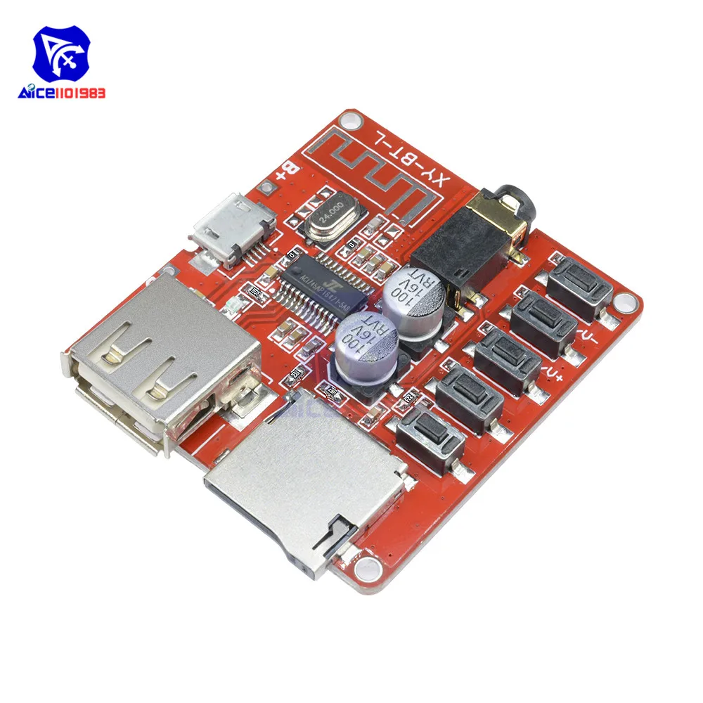 

Mini Bluetooth 4.1 Audio Decoder Board Micro USB/USB A/TF Card Interface BLE 4.1 Wireless MP3 Lossless Decoding Module 3.7V 5V