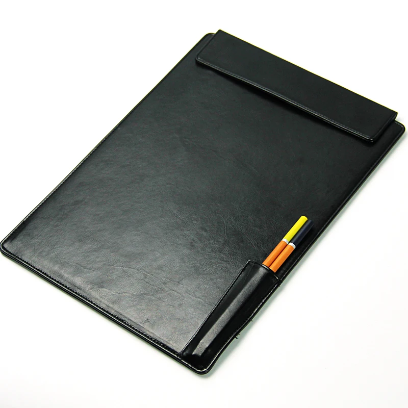 

1Pc Magnetic A4 PU Leather Clipboard / Writing Portfolio / Folder / Menu Note Board with Pen Clip for Office Books /Restaurant