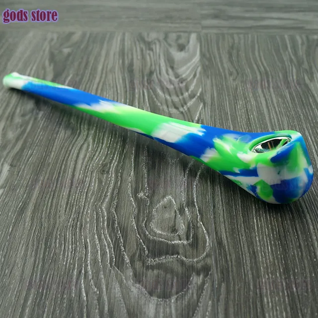 1pcs Long mouth pipe Silicone Smoking pipe Silicone Hardware bowl