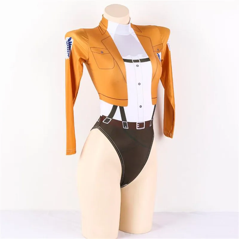 

Anime Attack on Titan Swimsuit Cosplay Costumes Student Japanese Soft Girl Sexy ACGN Sukumizu Tights Jumpsuits