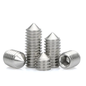 

Hex Set Grub Screw Metric Headless Threaded Inner Hexagon Socket Cap Tapered Pointed Bolts 304 Stainless Steel M6 M8 M10 M12