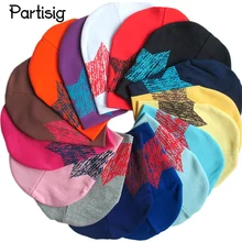 Baby Hat Star Printing Beanie Hats For Girls Boys Spring Autumn Winter Cotton Knitted Child Children's