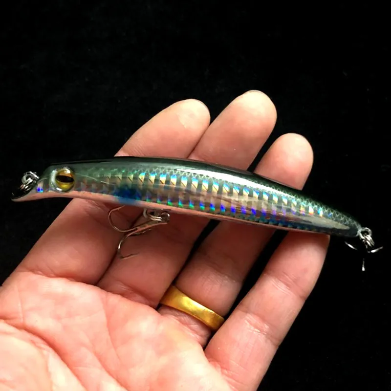 

Seawater Fishing Dive Minnow 0.2-0.5m Artificial Lures Hard Bait 10.5cm/13g Bass Lure Laser Bright