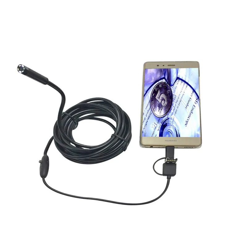 3 в 1 эндоскоп Android type C USB PC мобильный телефон 8 мм объектив регулируемый светодиодный инспекционный мини-камера бороскоп