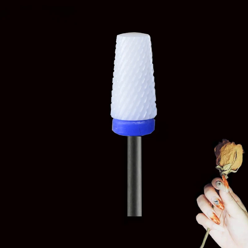 Белое керамическое сверло для ногтей большое Коническое M|bit drill|bit nail drillbit ceramic |