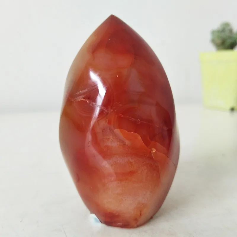 Натуральный красный агат Кристалл пламя украшенный Агат мороженое минеральный образец