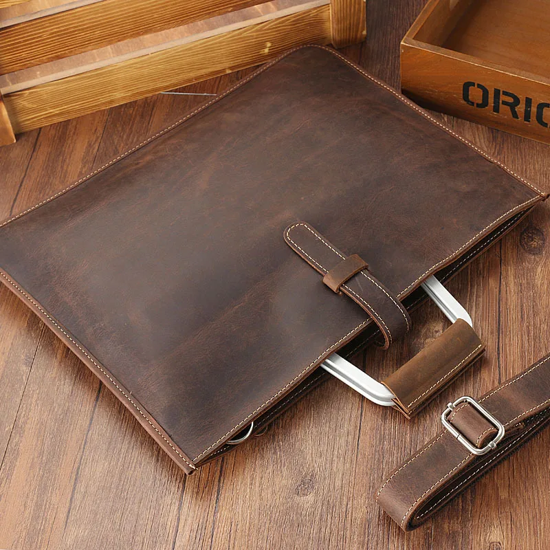 horse leather briefcase