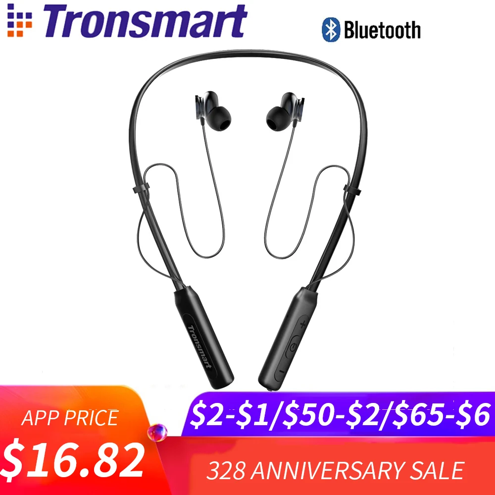 

Tronsmart Encore S2 Wireless Bluetooth Earphones Headset Headphones Sport Neckband IPX34 Water-Resistance for Gamer Gaming