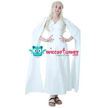 

Daenerys Targaryen White Dress Cosplay Gown Costume