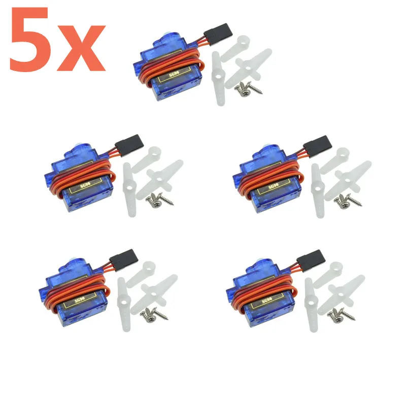 5 Pieces Micro Mini Analog Servo SG90 Pro 9g JR For Trex 450 RC Planes Aeroplane 6CH RC Helicopter Parts Steering Gear Toy Motor