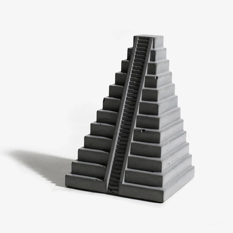 Przy Silicone Mold Cement Concrete Pyramid Book Building Design