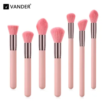 

Professional 7Pcs Makeup Brushes Set For Women Cosmetics Make Up Tools Eyeshadow Foundation Powder Lip Brush Blender maquillaje