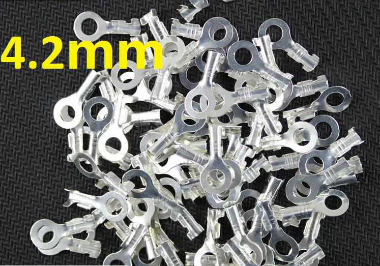 

100pcs/lot 4.2mm Copper Circular Splice Terminal L3 Wire Naked Connector Free Shipping