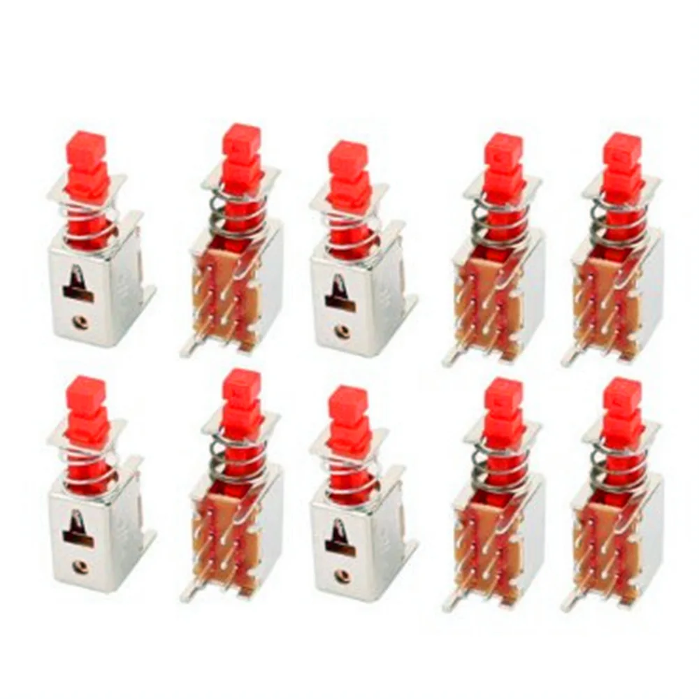 10Pcs 6 Pin 2mm Pitch Self Locking Momentary DPDT Mini Micro Push