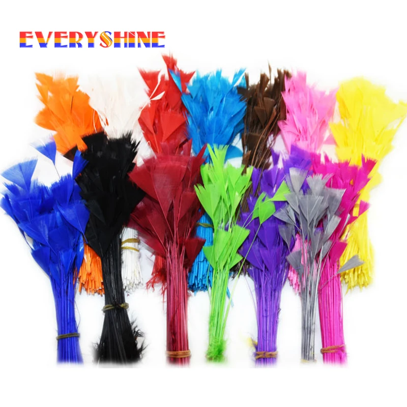 

Hot 24pcs/lot Length 12-18cm Dyeing Craft Goose Feathers for DIY Party Wedding Jewelry Bouquet Carnaval Accessorios Feather IF14