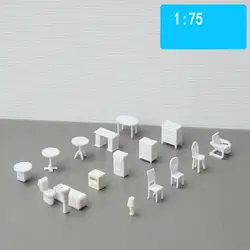 20 шт./лот 1/75 весы пропорциональной торговли здания пластик Модель стул и стол для архитектура модель наборы игрушка