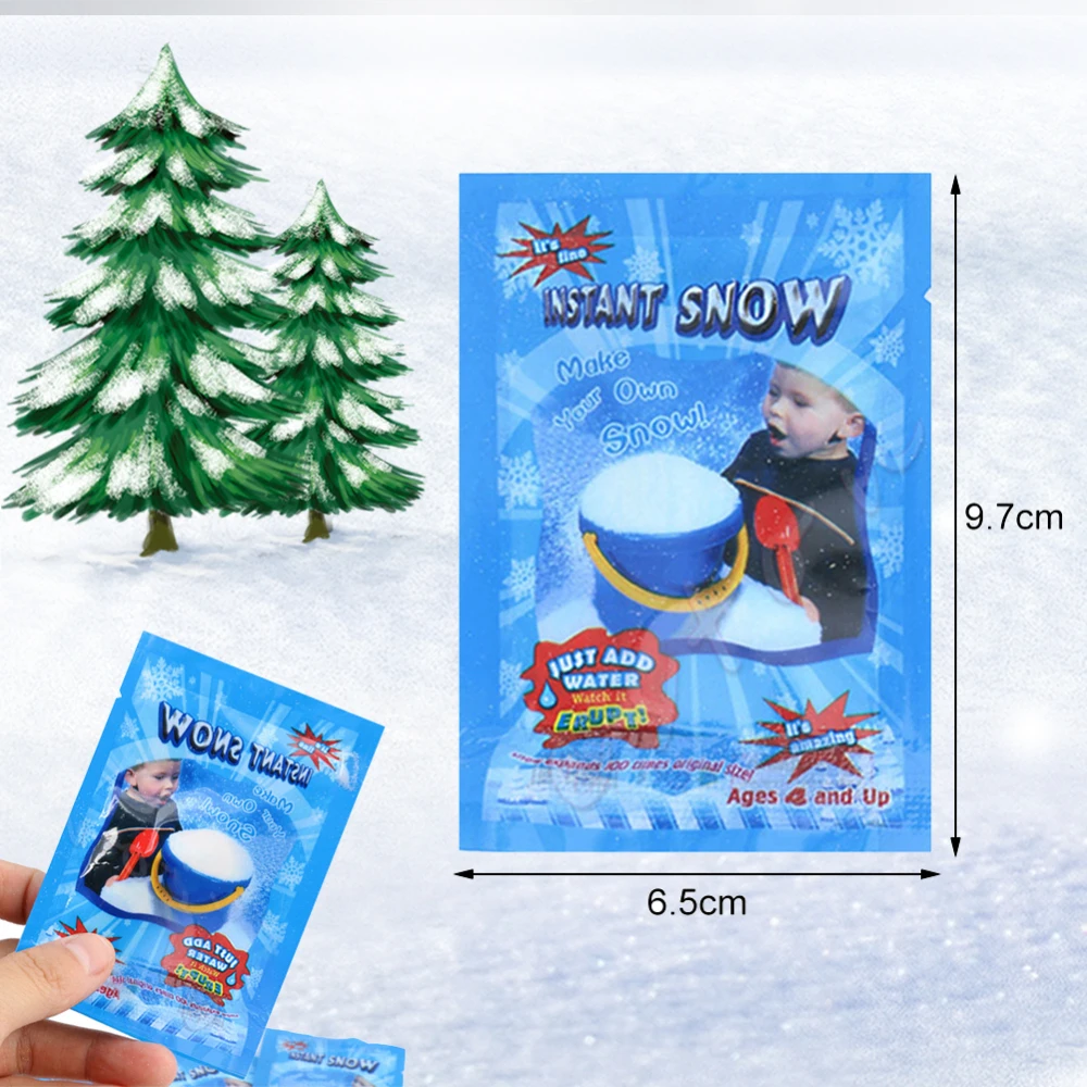 10 шт./лот, Рождественский снег, поддельный волшебный мгновенный снег, пушистый абсорбент, украшения для детей, забавные Рождественские Свадебные принадлежности