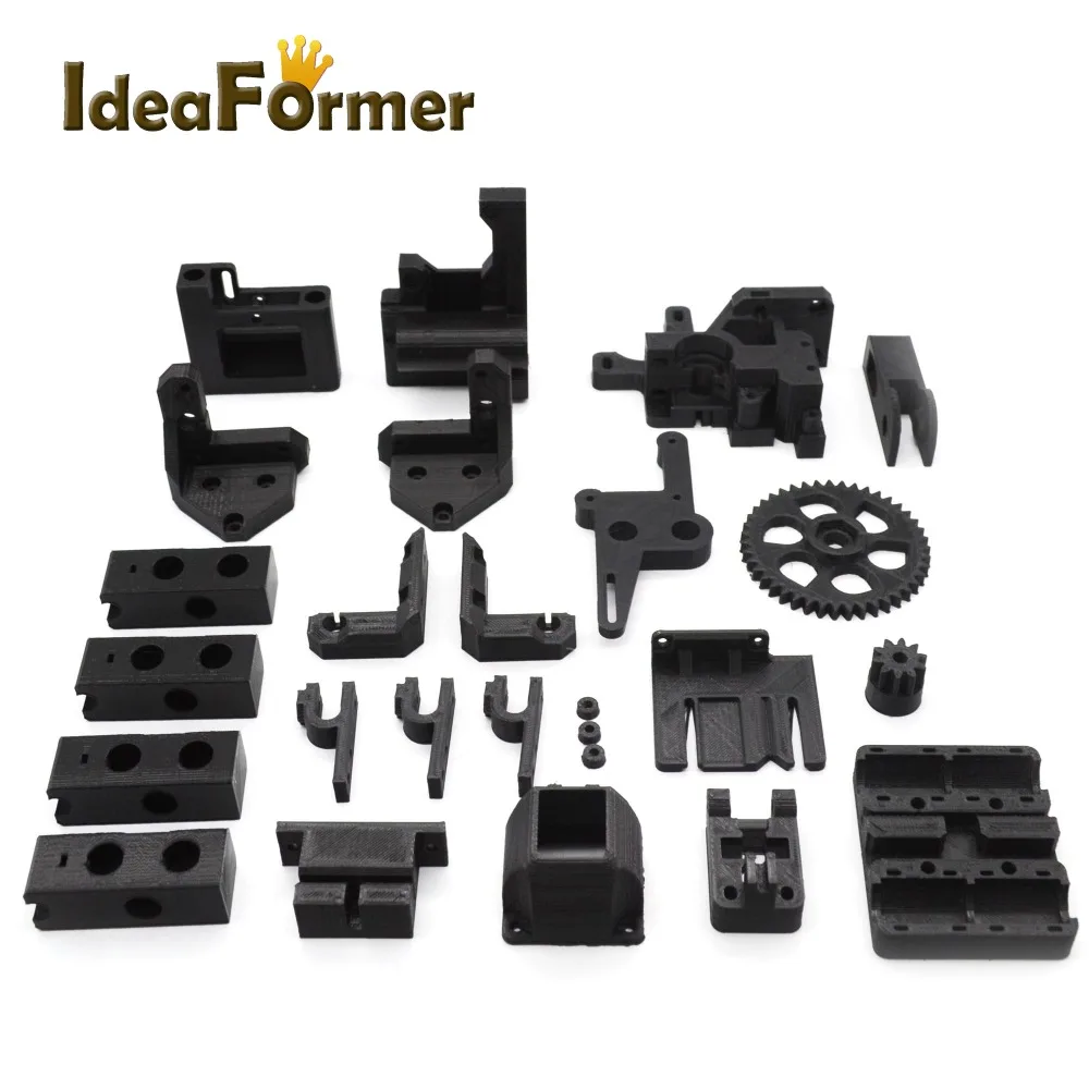 

1 Set RepRap Prusa i3 Printed Part Kit Black/White Rework PLA for 3D Printer.