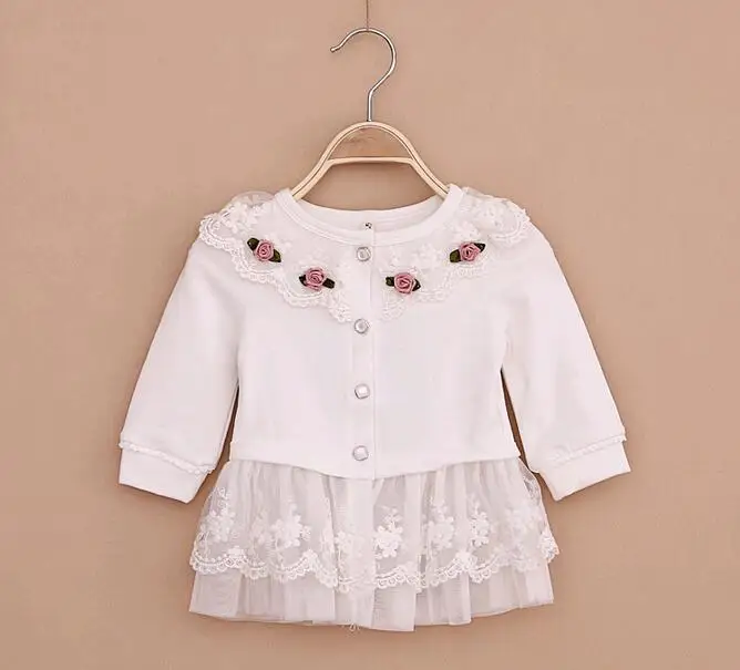 2016 New baby girls flowers dress children cotton dress babys clothes