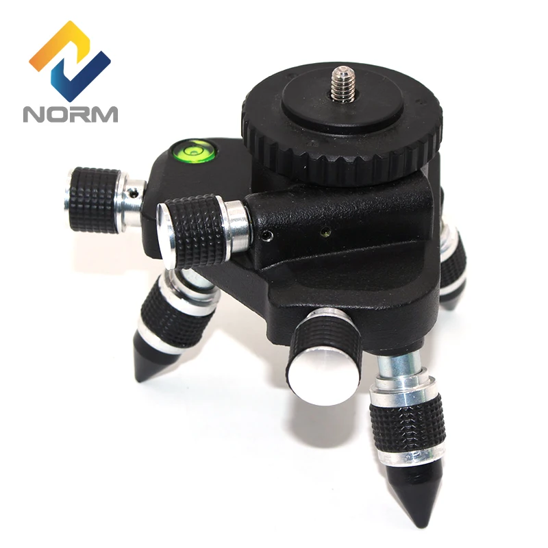 Norm Laser Level Tripod Bracket with 1/4' thread. Black Aluminum Alloy Vertical Horizontal Rotation Adjustable Lasers Bracket Norm Laser Level Tripod Bracket with 1/4' thread. Black Aluminum Alloy Vertical Horizontal Rotation Adjustable Lasers Bracket