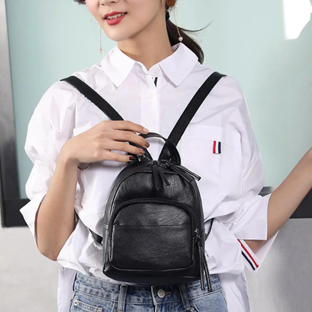 

Women Fashion Backpack Synthetic Leather Patchwork/ Solid Teenage Backpacks 1 x Light weight easy to arrange your items