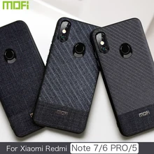 Чехол для Xiaomi Redmi Note 7, чехол для Mofi Redmi Note 7, чехол, задняя крышка для Xiaomi Redmi Note 6 Pro, тканевая ткань, Note 5 6Pro 7