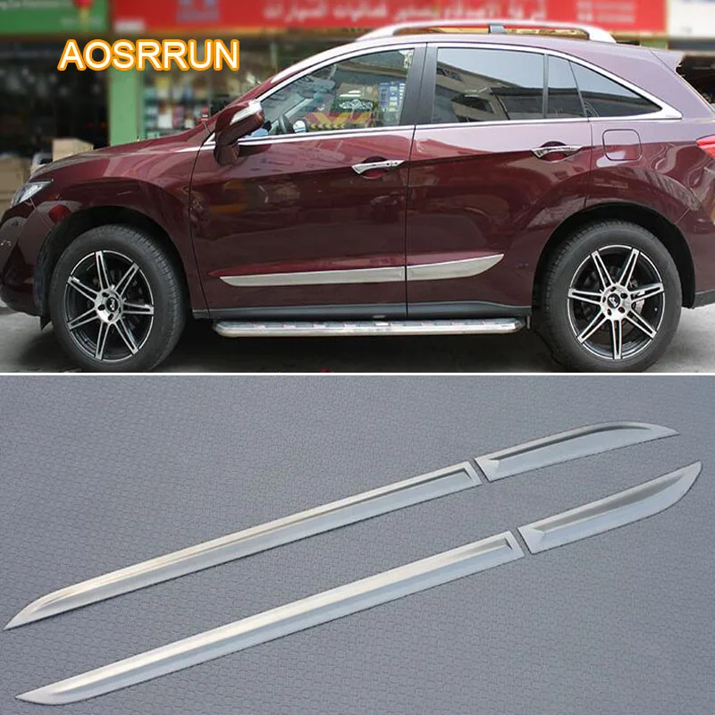 

AOSRRUN Free shipping Stainless steel body trim door side chafing strip car accessories cover For Acura RDX 2012-2016