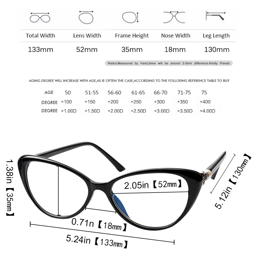 SOOLALA очки для чтения кошачий глаз женские с жемчужными дужками асферические линзы с покрытием увеличительные очки Пружинные шарнирные