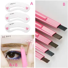 1 Набор, инструмент для макияжа бровей, автоматический карандаш для бровей, косметика, карандаш для бровей, трафареты для бровей, инструменты для макияжа