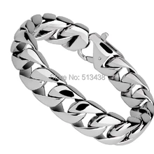 85 г нержавеющая сталь Твердые звенья цепи браслет мужской высокое качество браслет 15 мм 8,66 ''хорошие подарки