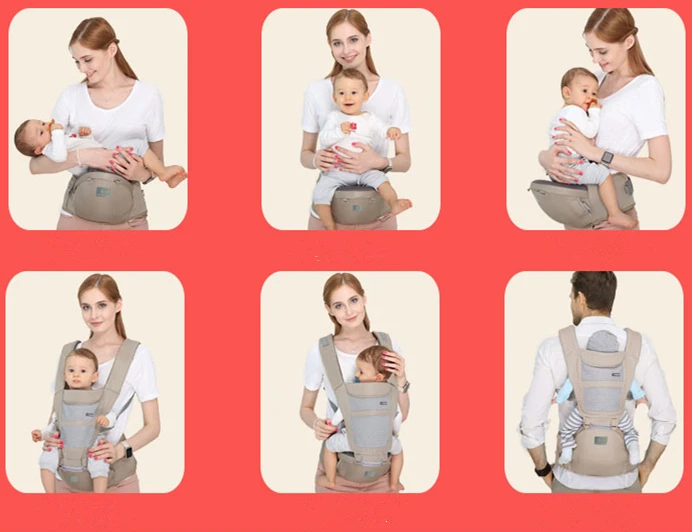 Акция! Эргономичный Baby Carrier хип сиденье Кенгуру дышащий фронтальная маленьких Слинг Рюкзак Чехол Обёрточная бумага Hipseat