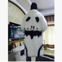 Новейшая мужская зимняя куртка из искусственного меха, черная, белая, в стиле дьявола, Длинная ветровка из искусственного лисьего меха, пальто с принтом, меховая верхняя одежда J2062