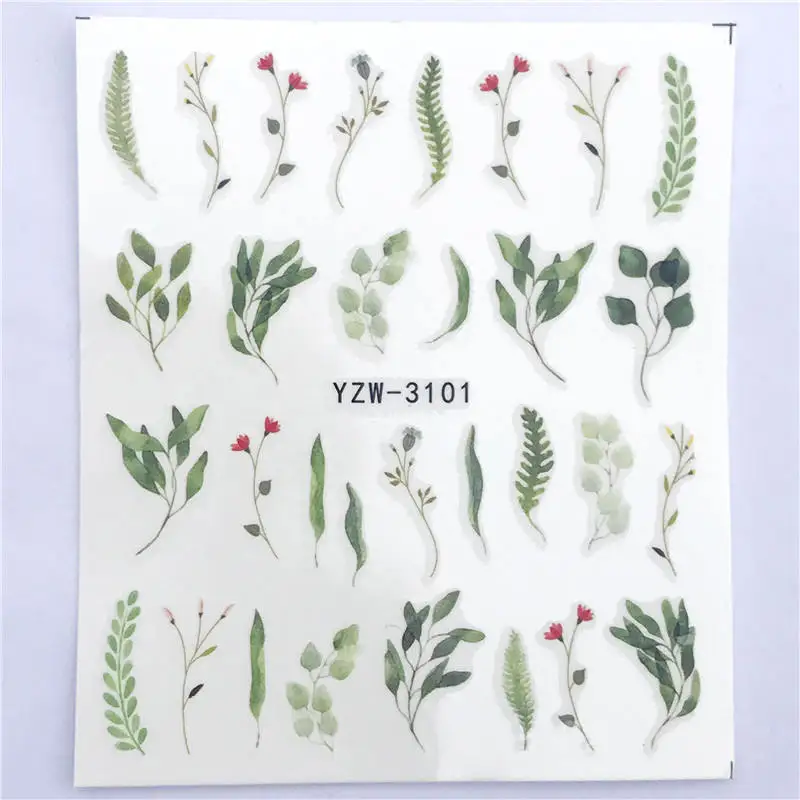ZKO 1 шт. прозрачный цвет цветок переводные наклейки для ногтей наклейки DIY модные обертывания Советы маникюрные инструменты