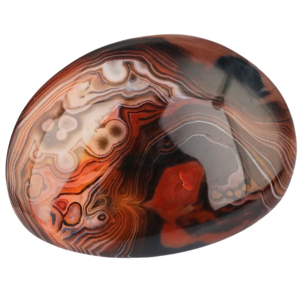 

Irregular Polished Banded Agate Palm Stones Worry Stones Pebble Healing Crystal